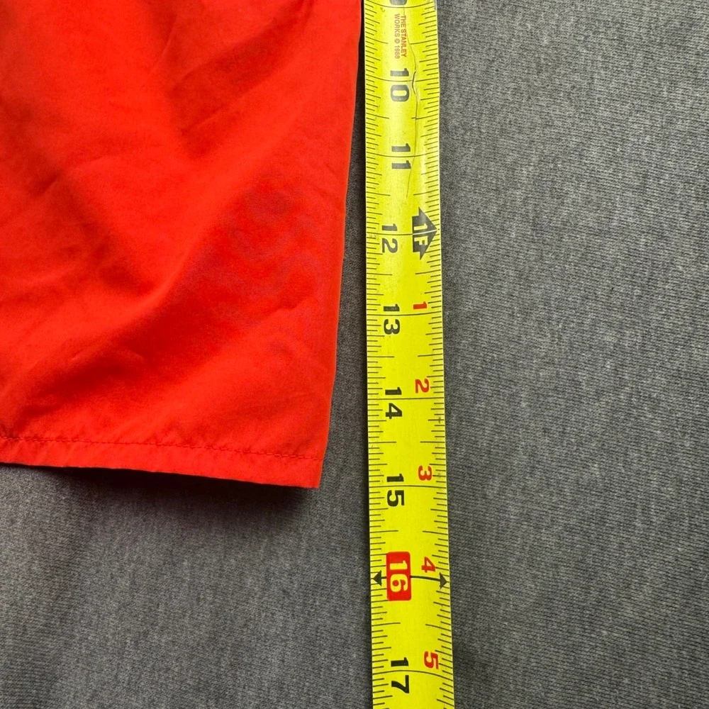 Lacoste Mens Red Swim Trunks XL Green Contrast Waistband no Mesh  Board Shorts